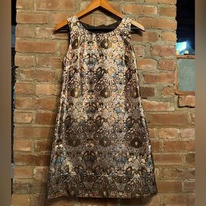 H&M Metallic A Line Mini Length Evening Dress. Size 6 (Runs Small fits like 2/4)